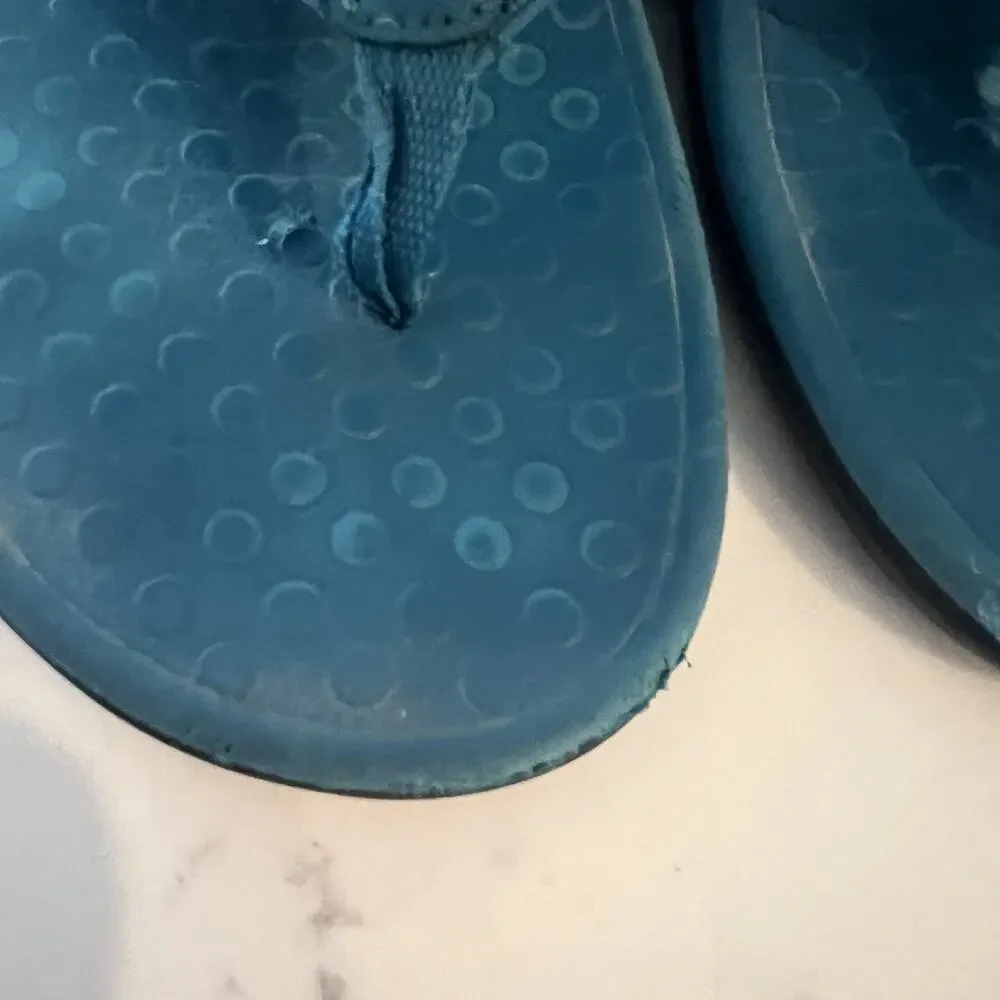 Vionic Tide II Toe Post Sandal Flip Flops Womens Size 10 Teal Orthoheel Thong